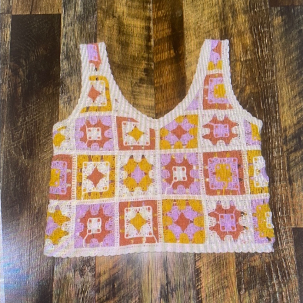 Colorful Crochet Crop Top